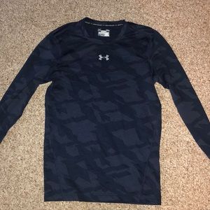 Under Armour navy blue compression shirt